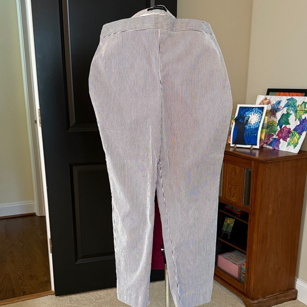 Talbots Women's Striped Pants - Chatham Ankle Curvy